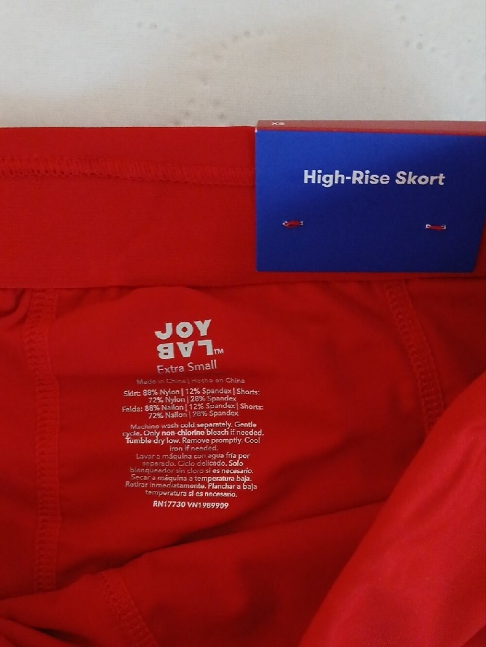 Red Tiered Athletic Skort - Picture 2 of 4